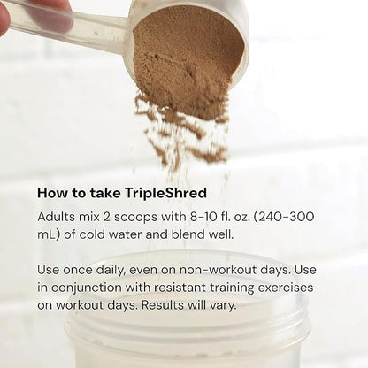 Novex Biotech TripleShred Protein Powder – Lean Muscle & Metabolism Support with Thermogenic Blend, Caffeine, Green Tea & Coffee Bean – Weight Management Formula, Chocolate Fudge, 20 Servings