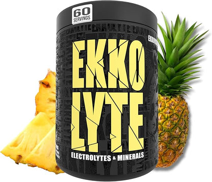 Ekkovision Ekkolyte Electrolytes and Minerals Powder, 50 MG Vitamin C & 155 MG Magnesium for Hydration Support, Essential Electrolytes for Women and Men, Pineapple Paradise Flavor, 60 Servings