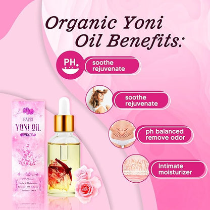 Feminine Wash & Yoni Oil & Yoni Soap Set for Women, Yoni Wash for Vaginal Remove Odor, Natural Feminine Care Soap for pH Balance, 1 Fl.Oz Feminine Oil & 5.07 Fl.Oz Vaginal Wash 3.53 Oz Yoni Soap Bar