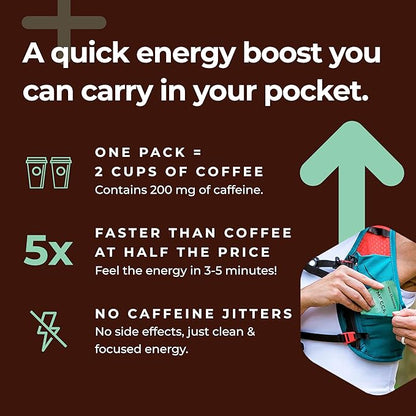 SGC Highest Concentration 100 mg Caffeine per Gummy, 2 Gummies per Pack, 12-Pack Mocca Shots Mint Chocolate Plant-Based Instant Energy with Herbal Nootropics