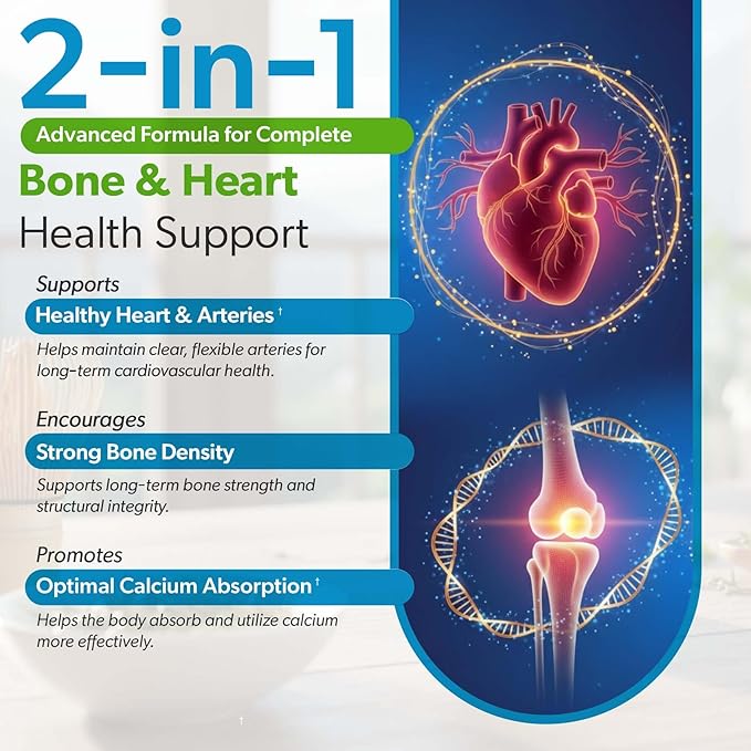 Vitamin D3 K2 5000 IU (MK-7 90 mcg) Supplement – 120 Veg Capsules – K2 D3 Vitamin Supplement for Bone, Heart & Immune Support & Calcium Absorption- Non-GMO, Gluten Free - Made in USA