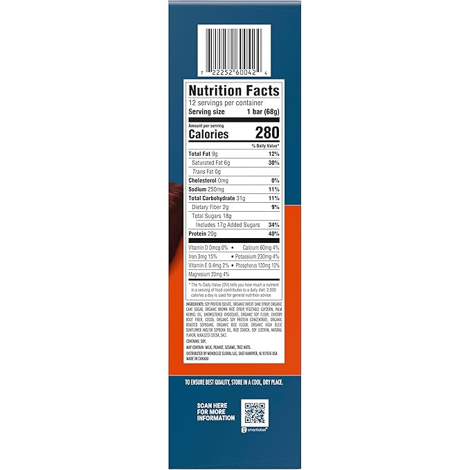 Clif Builders Protein Bars - Chocolate Flavor - 20g Plant Based Protein - Gluten Free - Non-GMO - Low Glycemic - No Artificial Sweeteners - 2.4 oz. (12 Pack)