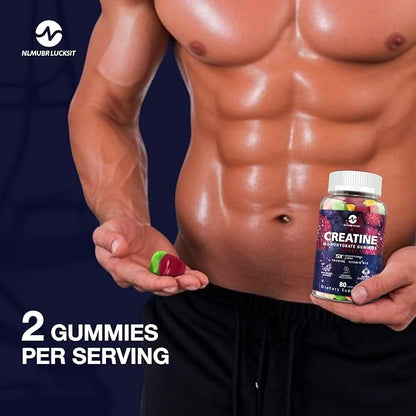 Creatine Monohydrate Gummies - 5g for Men & Women, Creatine Gummies Mixfruit Taste with Taurine for Muscle Gain & Strength, Muscle Builder, Energy Boost, Pre Workout Supplement, 160pcs