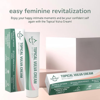 Topical Vulva Cream - Daily Feminine Care Moisturizer Helping with Vaginal Dryness, Burning, Itching, Lubrication & Comfort for Women Estrogen Free, Non-GMO. Omega-7, Vitamin E - 1.76 Fl Oz, 3 Pack