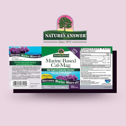 Nature's Answer Marine Based Calcium Magnesium, Vanilla Cream, 16-Ounce