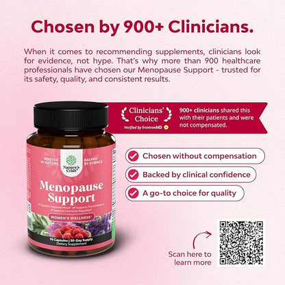Complete Herbal Menopause Supplement for Women - Multibenefit Menopause Ease Hormone Balance for Women for Night Sweats Mood and More with Dong Quai Vitex Chaste Berry and Black Cohosh - 90 Count