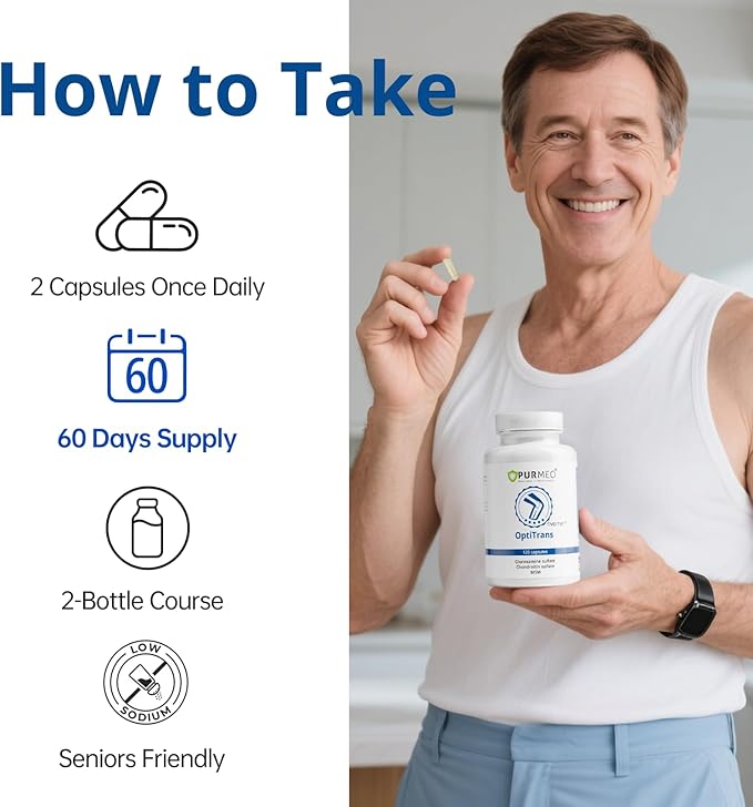 purmeo 5-Day Fast-Acting Joint Health Supplement - Support for Comfort, Cartilage, Strength & Flexibility - OVOMET Eggshell Membrane Glucosamine Chondroitin, MSM & Boswellia - Made in Germany, 120ct