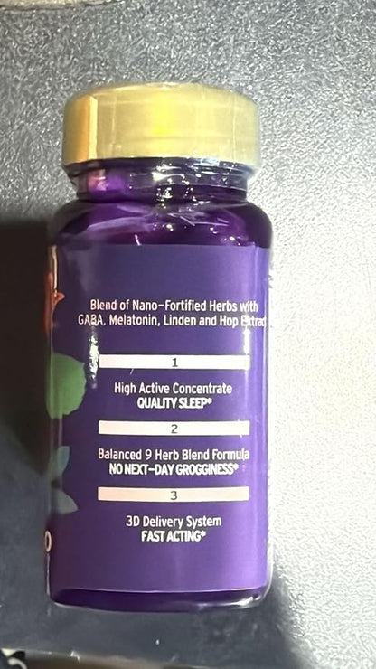 Dream Spell 3D Natural-Based Sleep Aid - Soothes an Alert Mind, No Next-Day Grogginess- Drug-Free Innovative Formula with 3Mg Melatonin, GABA, Hops - Restful Nights, Refreshed Mornings - 60 Capsules