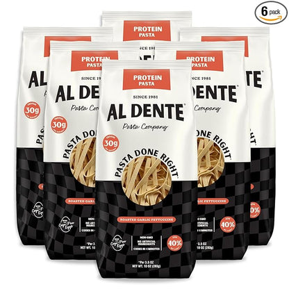 AL DENTE Carba-Nada Roasted Fettuccine, Garlic, 10 Ounce (Pack of 6) (lwrg)