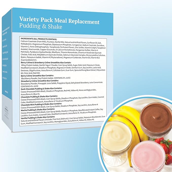 Variety Pack Pudding/Shake Mix - 7/Box | Gluten Free, KETO Friendly, Low Calorie, Low Carb, Vitamin Fortified, Meal Replacement