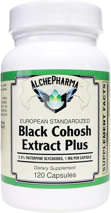 Black Cohosh Extract Plus, European Standardized 2.5% Triterpene glycosides (120 Capsules)