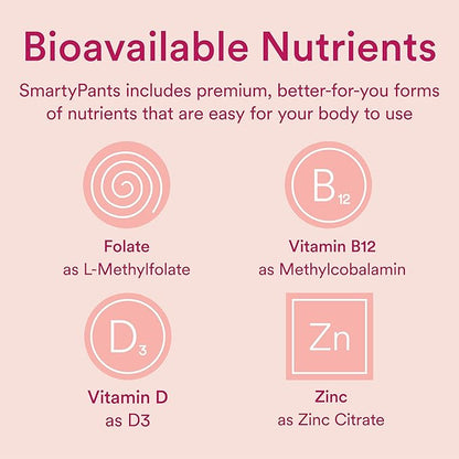 SmartyPants Multivitamin Gummy for Women 50 and Over: Omega 3 Fish Oil (EPA/DHA),Methylfolate,CoQ10,Vitamin D3,C,Vitamin B12,B6,A,K & Zinc,Biotin,Gluten Free,(30 Day Supply),120 Count (Pack of 2)