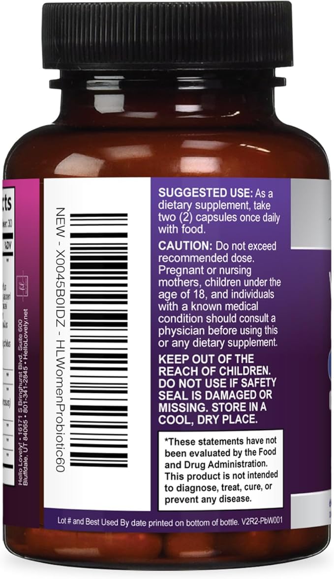 Probiotics for Women - Prebiotic and Probiotic Blend 60 Billion CFU Per Serving - 16 Strain Women's Probiotic for pH Balance & Vaginal Support - Digestive & Immune Support, Bottled USA - 60 Capsules