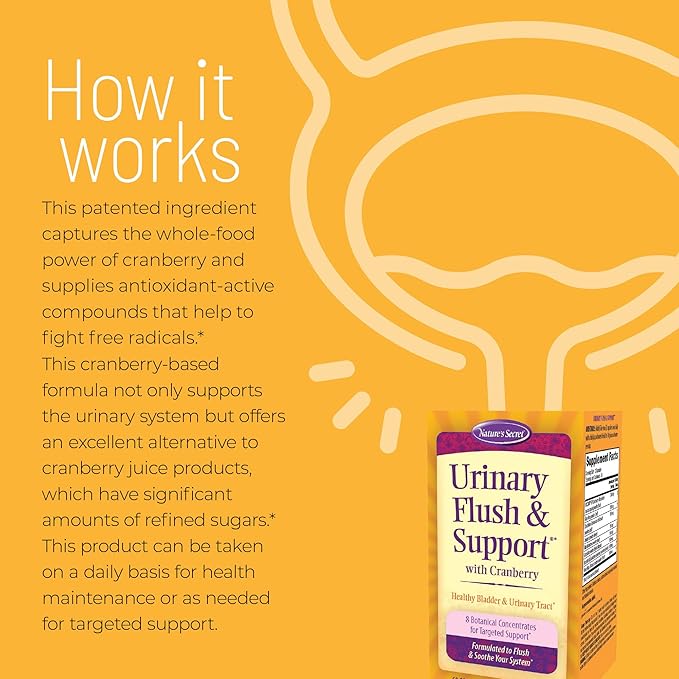 Nature's Secret Urinary Flush & Support with Cranberry - 60 Capsules - 2 Pack