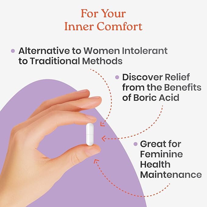 NewLife Naturals - Boric Acid Suppositories for Women - 600mg - Feminine Care - for Vaginal Odor Use - 100% Pure- Made in USA - 30 Capsules