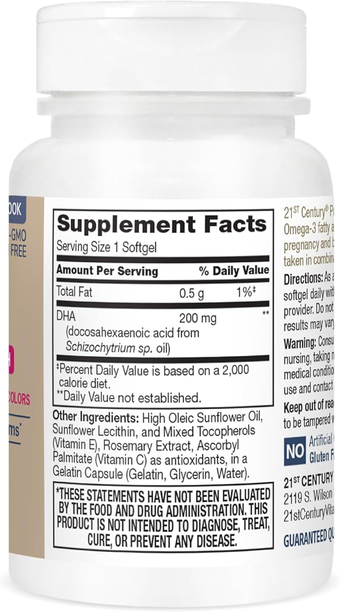 21st Century PreNatal DHA Softgels, 30 Count