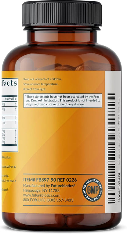 Futurebiotics Glucosamine Chondroitin Turmeric & MSM Advanced Joint Formula, Supports Healthy Joints & Mobility - Non-GMO, 90 Capsules