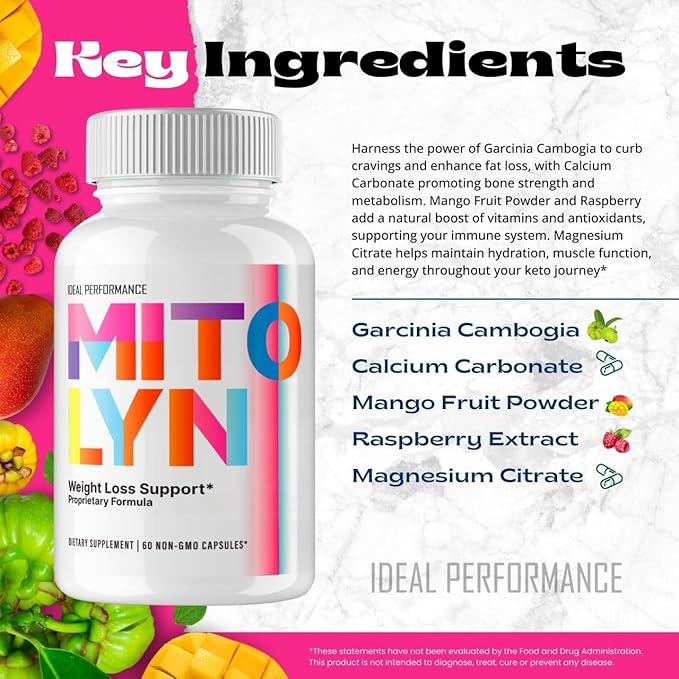 Mitolyn Weight Loss Pills, Mitolyn Reviews Advanced Formula - Mitolyn Capsules Dietary Supplement for Maximum Strength, All Natural Keto Pills, Mitolyn Capsules, Mito lyn Pills Reviews (2 Pack)
