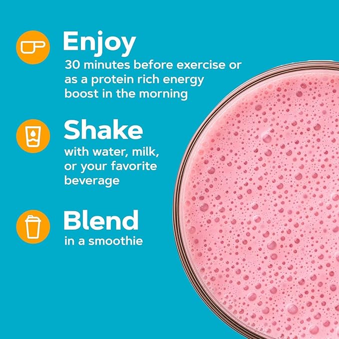 GNC Total Lean | Lean Shake Burn, Protein Powder | Hunger Satisfying, High Protein Blend, Proven to Burn 3X More Calories | Strawberry | 16 Servings