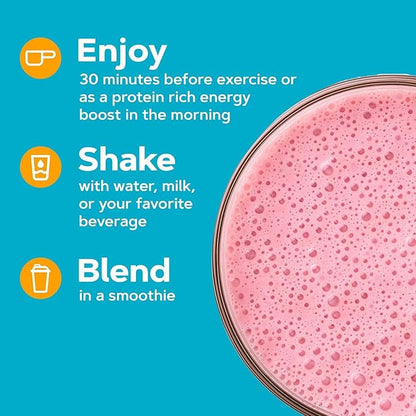GNC Total Lean | Lean Shake Burn, Protein Powder | Hunger Satisfying, High Protein Blend, Proven to Burn 3X More Calories | Strawberry | 16 Servings