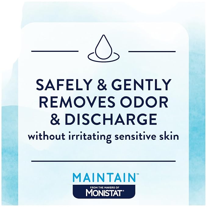 Monistat Maintain Boric Acid Feminine Wipes, Fragrance-Free, Non-Irritating and pH-Balanced Wipes for Women, Individually Wrapped Feminine Care, 12 Count, Pack of 3