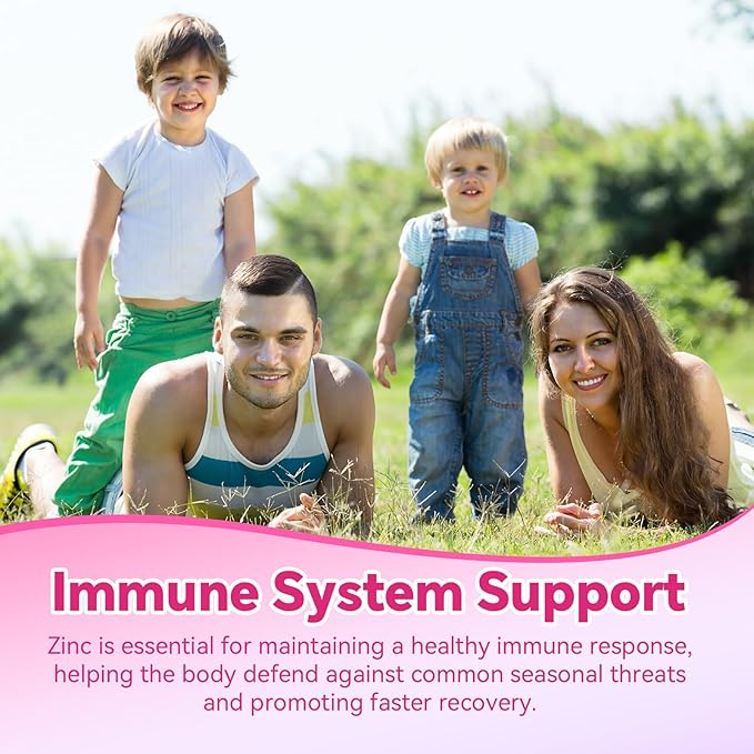 Zinc Gummies for Kids & Adults, Chewable Zinc Supplements for Women & Men Supports Immune System & Cellular Health & Antioxidant Protection, Vegan/Sugar-Free, Raspberry Flavor 120 Count