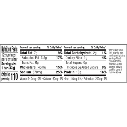 EPIC Protein Bars, Bison Beef Sea Salt Pepper Paleo Friendly, 1.3 oz, 12 ct