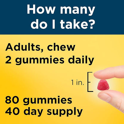 Nature Made Mens Multivitamin Gummies with Omega-3, Mens Gummy Multivitamins for Daily Nutritional Support, 80 Gummy Vitamins and Minerals, 40 Day Supply