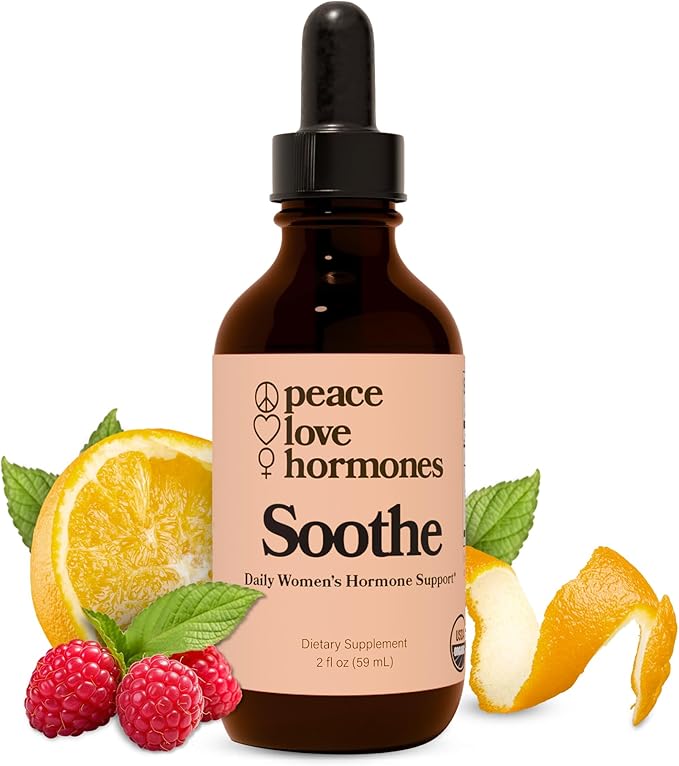 peace. love. hormones. Soothe Herbal Drops - Hormone Balance for Women - Helps Support Hormonal Balance, Menstrual Health & Helps Reduce PMS Discomfort