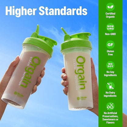 Orgain Organic Vegan Protein Powder, Creamy Chocolate Fudge - 21g Plant Protein, 6g Prebiotic Fiber, Low Carb, No Lactose Ingredients, No Added Sugar, Non-GMO, 10 Single Serve Individual Packets