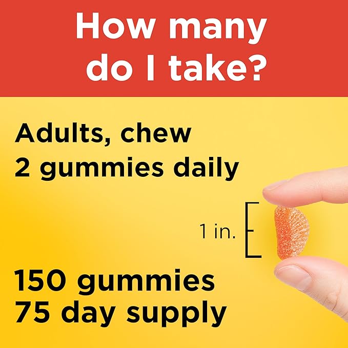 Nature Made Vitamin C 250 mg Per Serving, Dietary Supplement for Immune Support, Vitamin C Gummies for Adults, 150 Gummies, 75 Day Supply