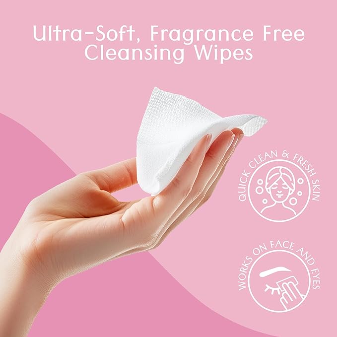 Air Jungles Makeup Remover Wipes Singles Wrapped 30 Pack, 750 Singles, Extra Large 6" x 8", Fragrance-Free, Removes Makeup and Oil, Ultra Soft Cleansing Wipes, Alcohol Free