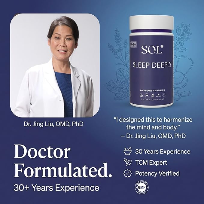 Sleep Aid Without Melatonin for Adults - 60 Capsules - Herbal, Vegan & Gluten Free Sleep Supplement Aid - Pastillas para dormir - Sleep Deeply Made in the USA