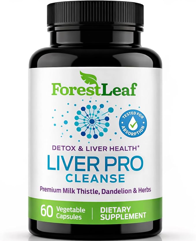 Liver Cleanse Detox & Repair - Fatty Liver Repair Detox Complex Supplement w/Choline, Zinc, Milk Thistle, Dandelion Root, Turmeric, Burdock, Artichoke - Liver Support Supplement | 60 Caps