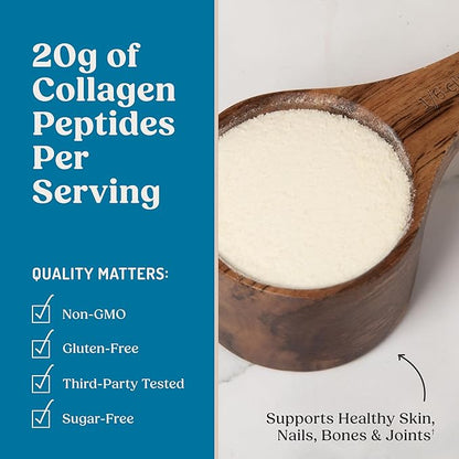 Bulletproof Vanilla Collagen Peptides Powder with MCT Oil, 14.3 Ounces, Grass-Fed Collagen Protein for Skin, Bone and Joint Support, Pasture Raised, No Added Hormones