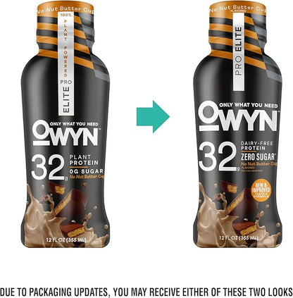 OWYN Only What You Need Pro Elite Protein Shake Variety Pack, 32g Protein, 0g Sugar, High Protein, Dairy Free, Gluten Free, Plant Based Protein Drink, 12 Count