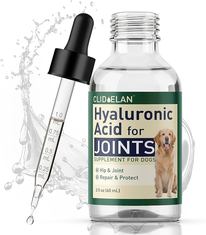 Hyaluronic Acid for Dogs – Liquid Joint Supplement for Dogs Supporting Mobility, Cartilage & Flexibility – Dog Joint Supplement for Joints, Skin, Coat & Eye Hydration – Pure, High-Molecular HA Drops