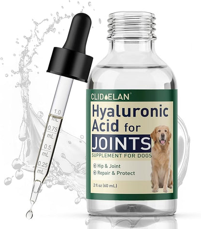 Hyaluronic Acid for Dogs – Liquid Joint Supplement for Dogs Supporting Mobility, Cartilage & Flexibility – Dog Joint Supplement for Joints, Skin, Coat & Eye Hydration – Pure, High-Molecular HA Drops