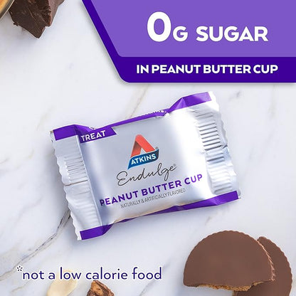 Atkins Endulge Peanut Butter Cups, Dessert Favorite, Low Carb, 0g Sugar, 60 Count