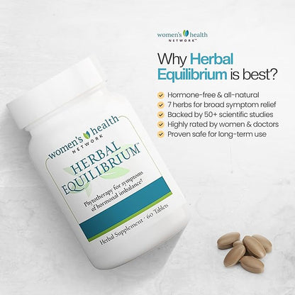 Herbal Equilibrium™ - Natural, Full-Spectrum Relief for Peri/Menopause Symptoms with 7 Proven Herbal extracts (30 Day Supply)