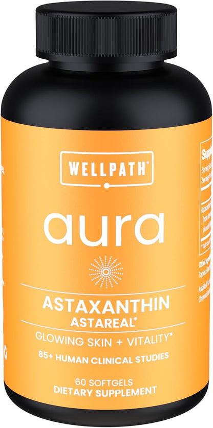 WellPath Astaxanthin 12mg (2 Pack) – Natural Astaxanthin Supplements from Microalgae – Antioxidants with Micro Ingredients, Supports Skin Hydration and Eye Health – 120 Softgel Capsules