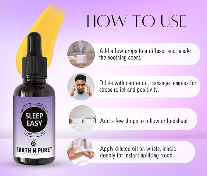 Earth N Pure Essential Oil Blend for Sleep Easy with Glass Dropper 30 ml