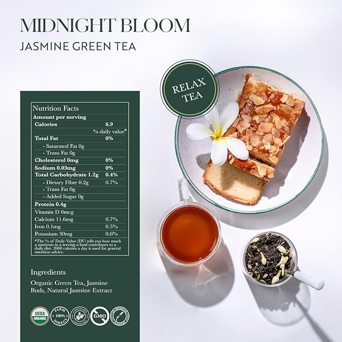 Luxmi Estates - Tea Set - Energy and Balance - 4 Packs with Organic Green, Jasmine, Ashwagandha and Hibiscus Rose Tea