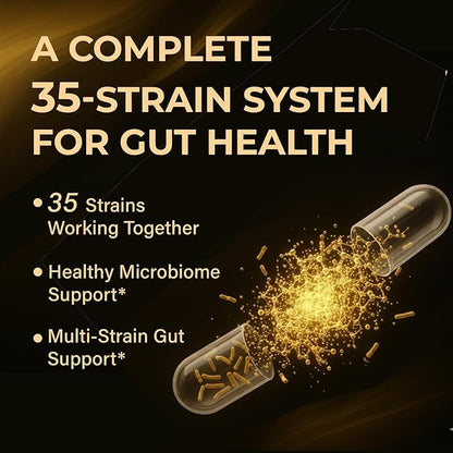 Probiotics with Prebiotics for Men and Women - 35 Strains Probiotics 100 Billion CFU for Gut & Digestive Health, Vegan Acidophilus Probiotic Supplement, Non-GMO Raw Probiotic 60 Capsules
