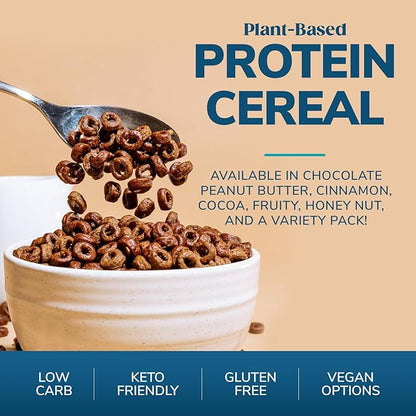 WonderSlim Protein Cereal, Fruity, Zero Sugar, Gluten Free, Keto Friendly & Low Carb (7ct)
