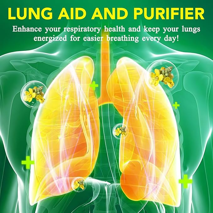 Mullein Gummies for Lungs, Mullein Extract for Smokers - Support Lung & Respiratory Health, Soothes Throat Irritation, Boost Immune - Mullein Leaf Extract for Lungs, Breathe Easier (a)