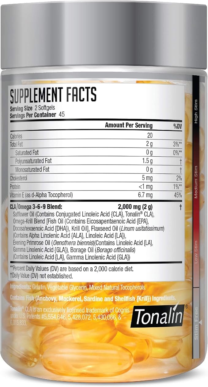 NDS Nutrition Censor - Fat Loss and Body Toner with CLA, Fish Oil, Safflower and Omega 3-6-9 Blend - Dietary Supplement for Improved Energy and Health (90 Softgels)