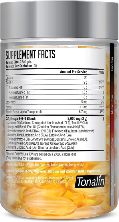 NDS Nutrition Censor - Fat Loss and Body Toner with CLA, Fish Oil, Safflower and Omega 3-6-9 Blend - Dietary Supplement for Improved Energy and Health (90 Softgels)