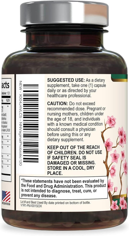 Probiotics 50 Billion CFU per Serving - 10 Strains & Prebiotics - Supports Women's pH Balance, Digestive, UT & Feminine Health - SVag Women Health Supplements - Shelf Stable Bottled USA - 120 Capsules