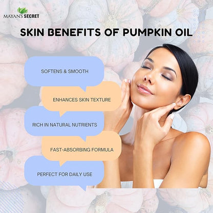 Pumpkin Seed Oil USDA Certified Organic Cold Pressed Virgin, Natural Moisturizer for Dry Hair Rough Skin, and Nails